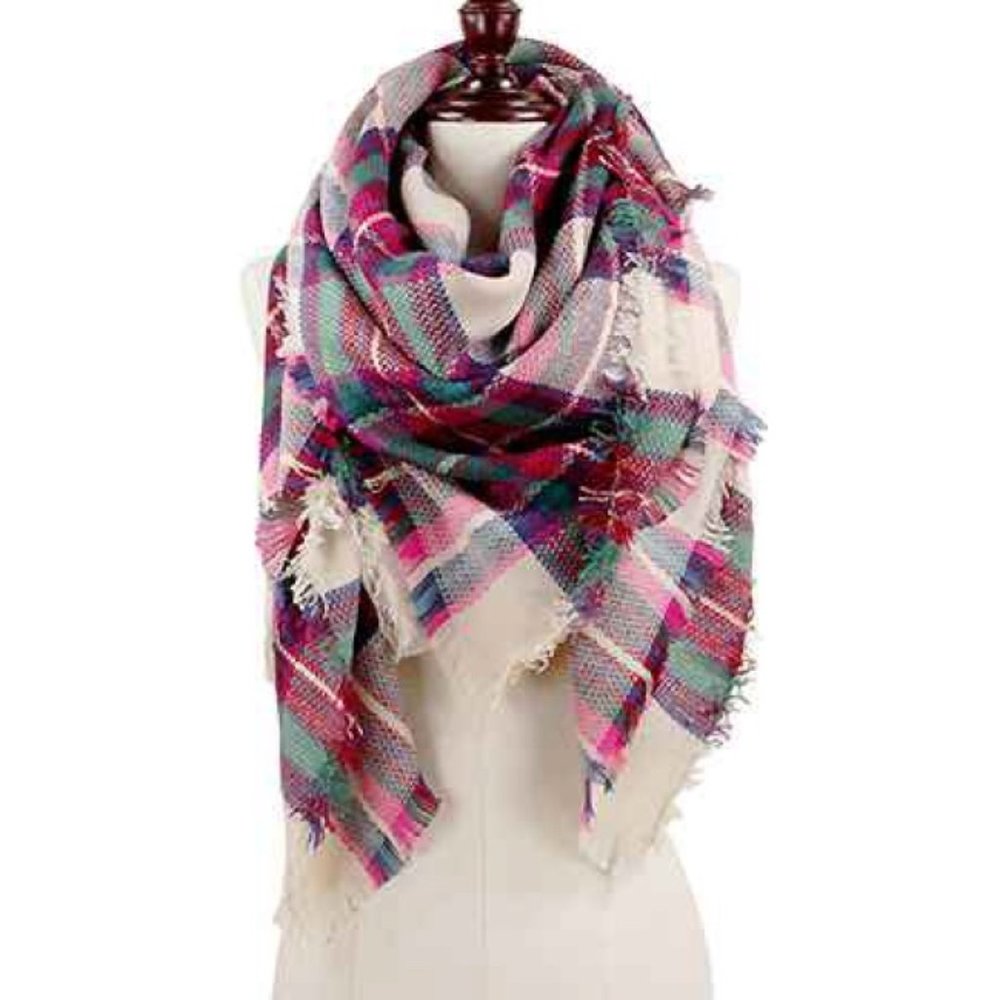 plaid blanket scarf